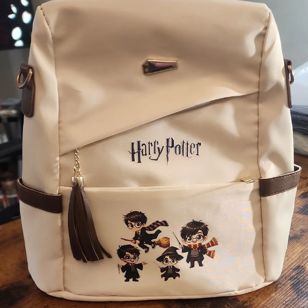 Warner Bros. Beige Harry Potter Convertible Crossbody Backpack Bag Kids/adults